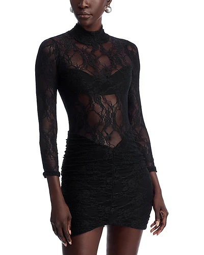 Nightcap Drop Waist Lace Mini Dress