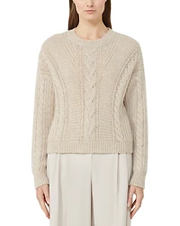 Max Mara Studio Crasso Crewneck Cable Knit Sweater
