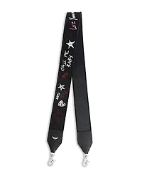 Zadig & Voltaire Punk Canvas Embroidered Bag Strap