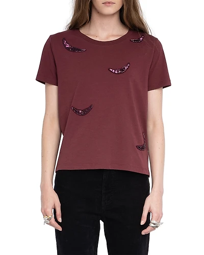 Zadig & Voltaire Alys Hc Embroidery Wings Top