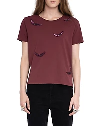 Zadig & Voltaire Alys Hc Embroidery Wings Top