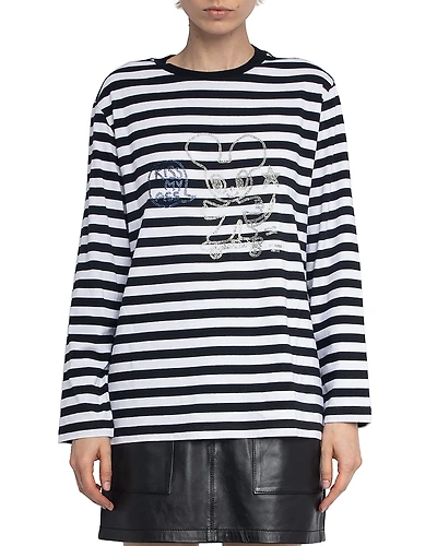 Zadig & Voltaire Edwini Ml Happy Mouse Rhinestone Tee