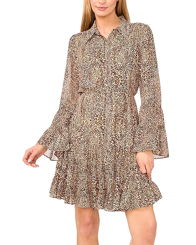 CeCe Tiered Flounce Sleeve Dress