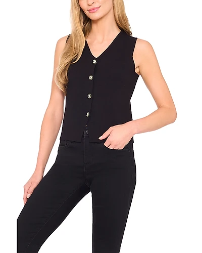 CeCe Jewel Button Vest