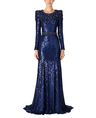 Jenny Packham Georgia Sequin-embellished gown