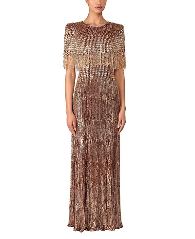 Jenny Packham Lyla Sequin-Embellished Gown