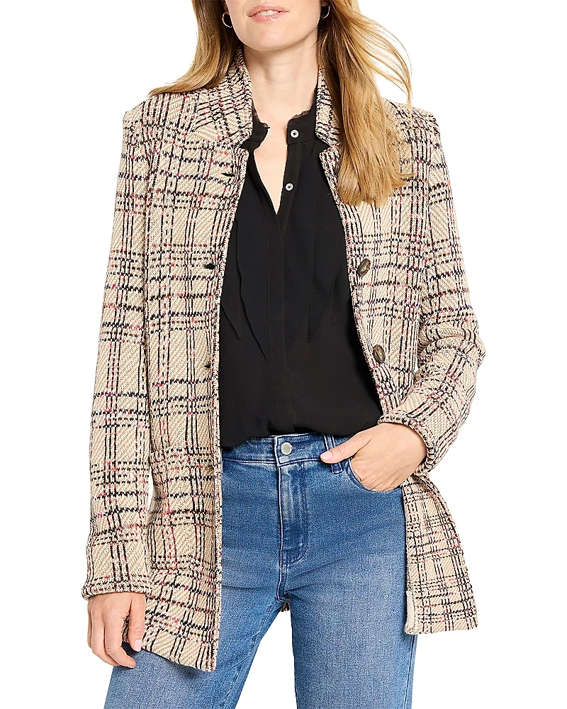 Nic+Zoe Stitchy Plaid Blazer
