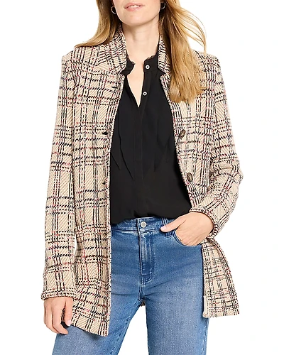 Nic+Zoe Stitchy Plaid Blazer