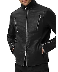 John Varvatos Jared Racer Leather Jacket