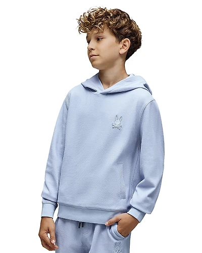 Psycho Bunny Boys' Kai Twill Texture Hoodie - Little Kid, Big Kid