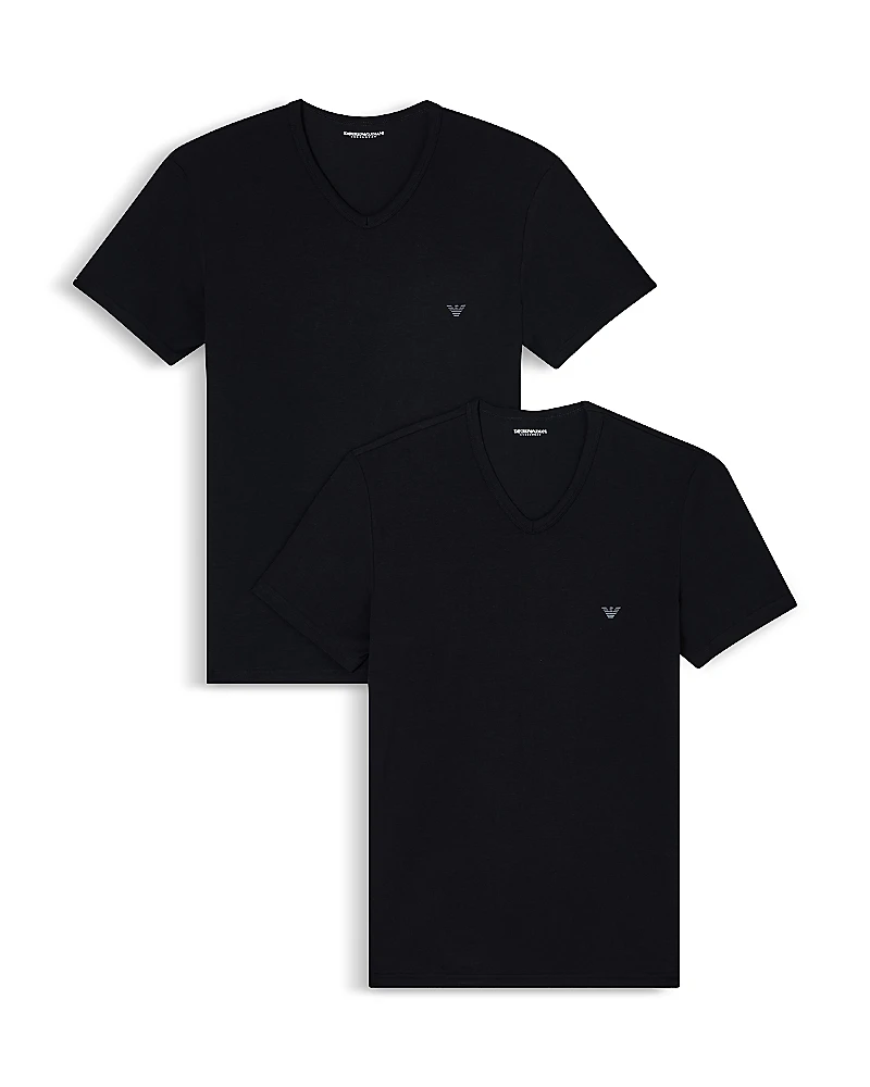 Emporio Armani V Neck Stretch Tees