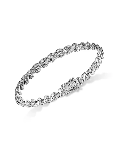 Bloomingdale's Fine Collection Diamond Twist Bangle Bracelet
