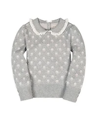 Hope & Henry Organic Long Sleeve Peter Pan Collar Sweater - Big Kid