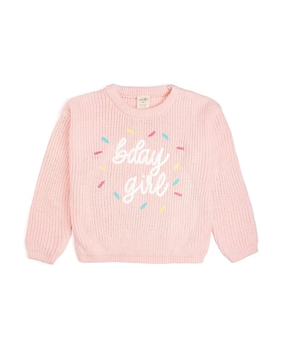Sweet Wink Girl's Birthday Girl Sprinkle Knit Sweater - Little Kid
