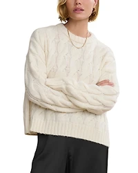 Jenni Kayne Serena Cable Knit Crewneck Sweater