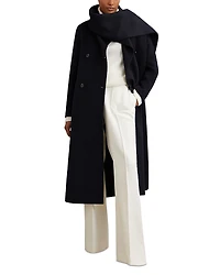 Reiss Wool Blend Long Scarf Blindseam Coat