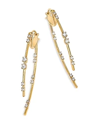 Bloomingdale's Fine Collection Diamond Huggie Hoop Drop Earrings