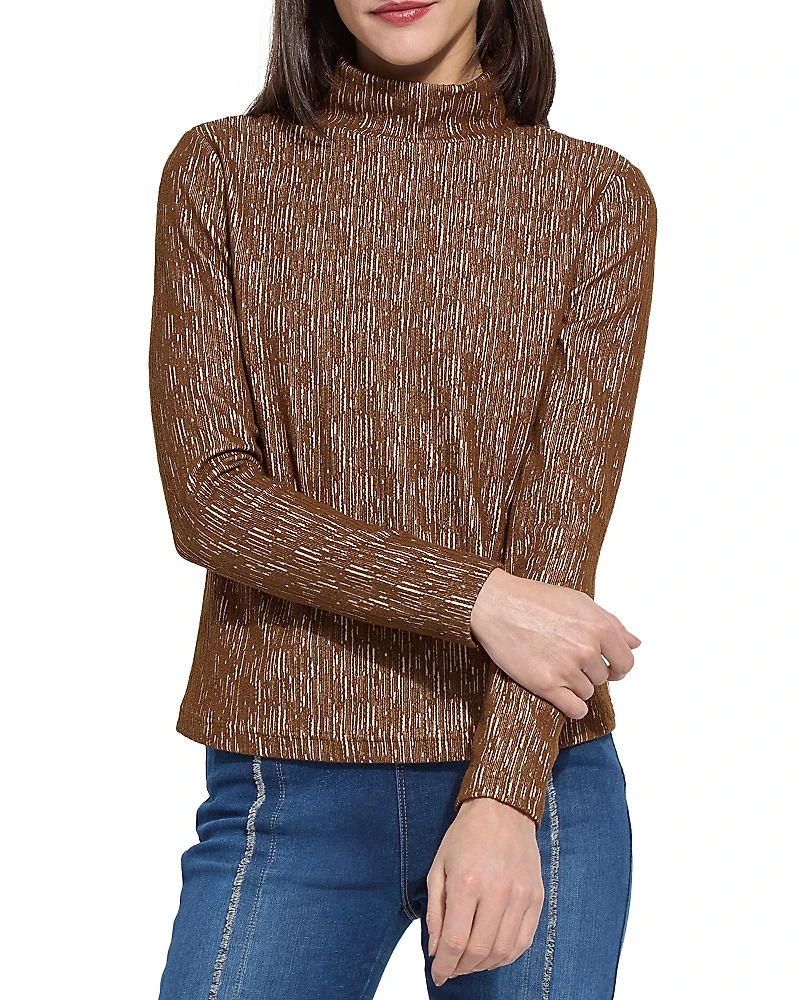 Lysse Carter Textured Turtleneck Top