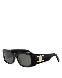 Celine Maxi Triomphe Rectangular Sunglasses, 53mm