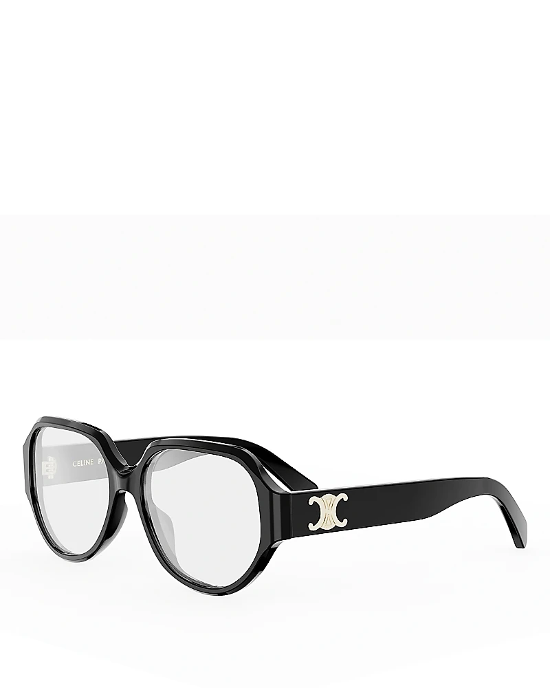 Celine Triomphe Geometric Eyeglasses, 55mm