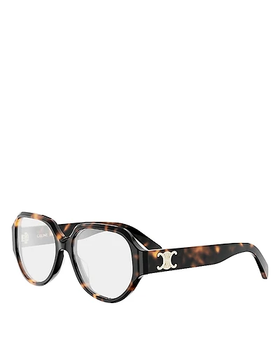 Celine Triomphe Geometric Eyeglasses, 55mm