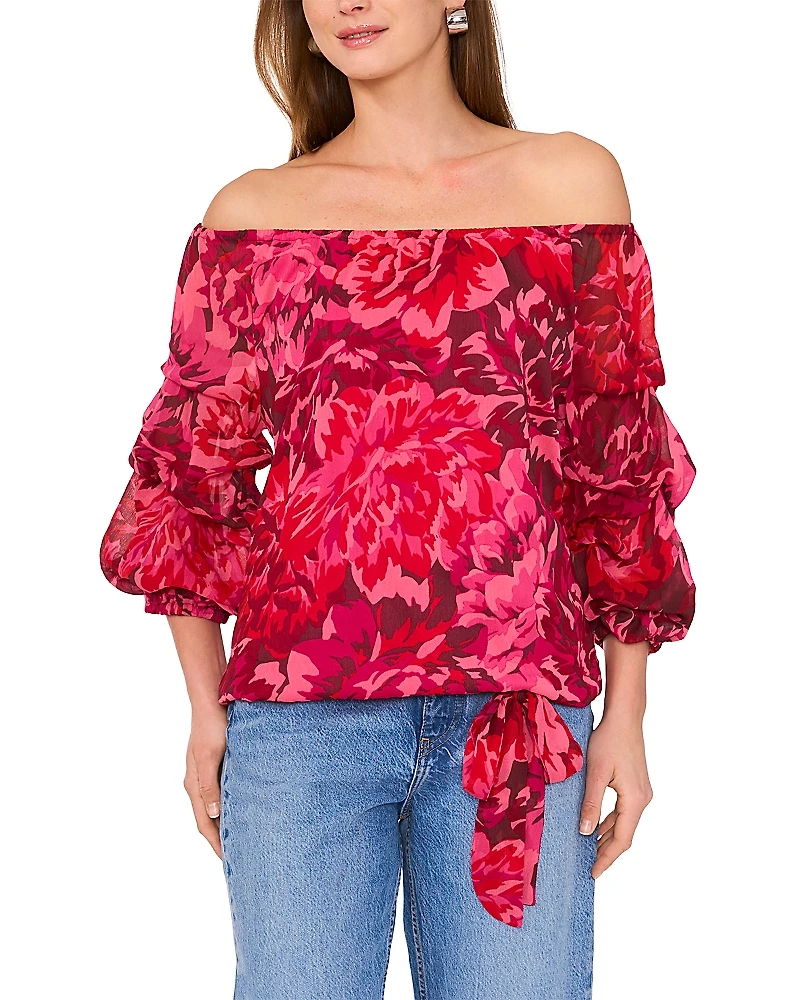Vince Camuto Off The Shoulder Bubble Sleeve Top