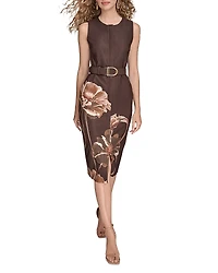 Donna Karan Belted Midi Dress