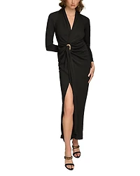 Donna Karan Faux Wrap Maxi Dress