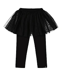 Deux par Girls' Leggings with Tulle Skirt - Baby