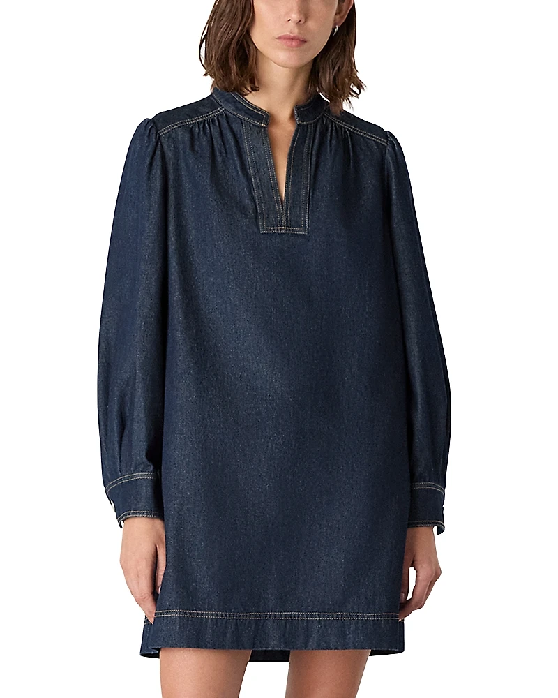 Whistles Denim Shift Mini Dress