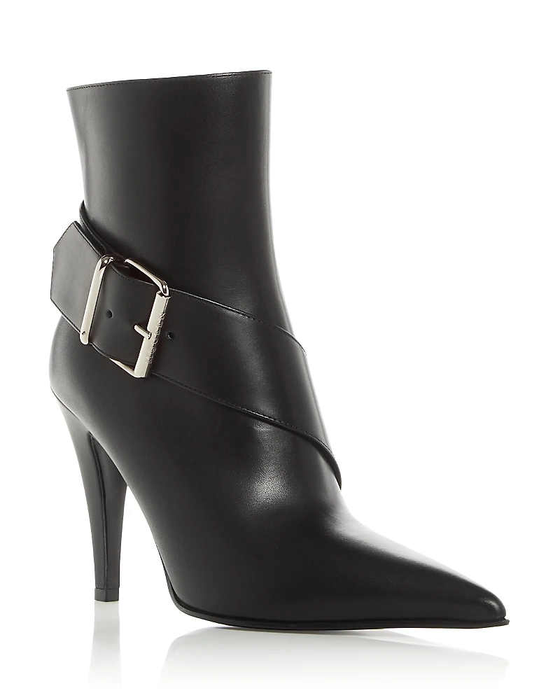 McQueen Women's Pointed Buckle Boots