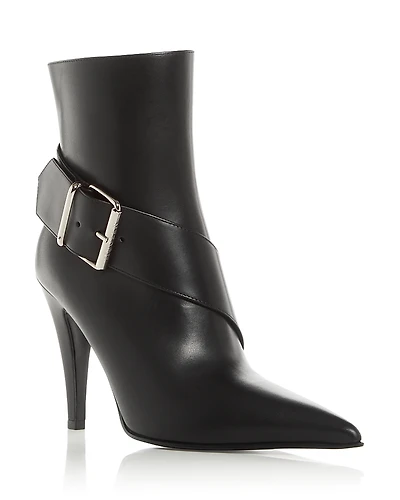 McQueen Women's Pointed Buckle Boots