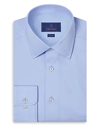 David Donahue Super Fine Twill Trim Fit Dress Shirt