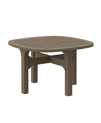 Modway Saratoga Square Outdoor Patio Teak Wood Side Table