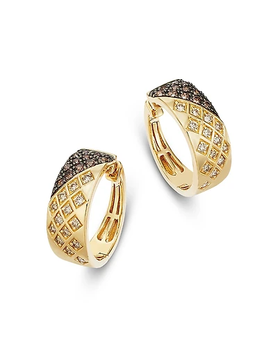 Bloomingdale's Fine Collection Diamond Ombre Hoop Earrings