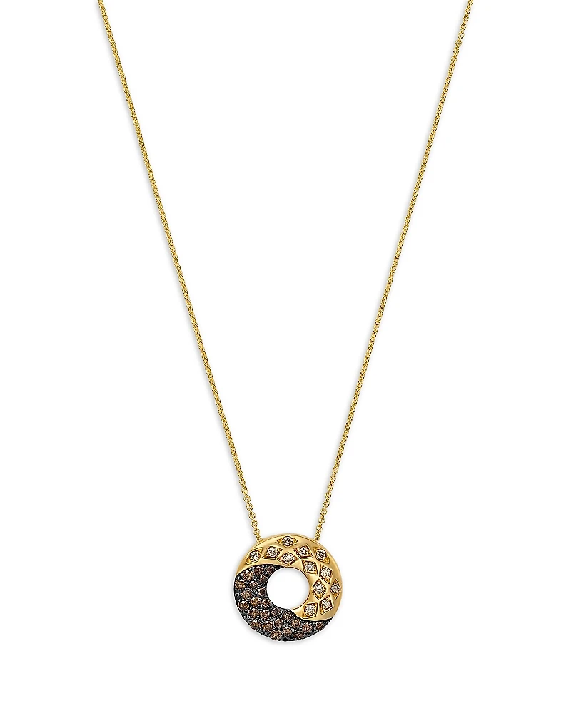 Bloomingdale's Fine Collection Multicolor Diamond Circle Necklace