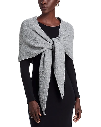 V Fraas Solid Knit Triangle Scarf