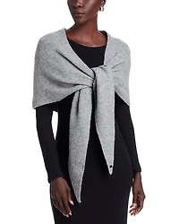 V Fraas Solid Knit Triangle Scarf