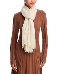 V Fraas Solid Floral Embroidered Scarf - Exclusive