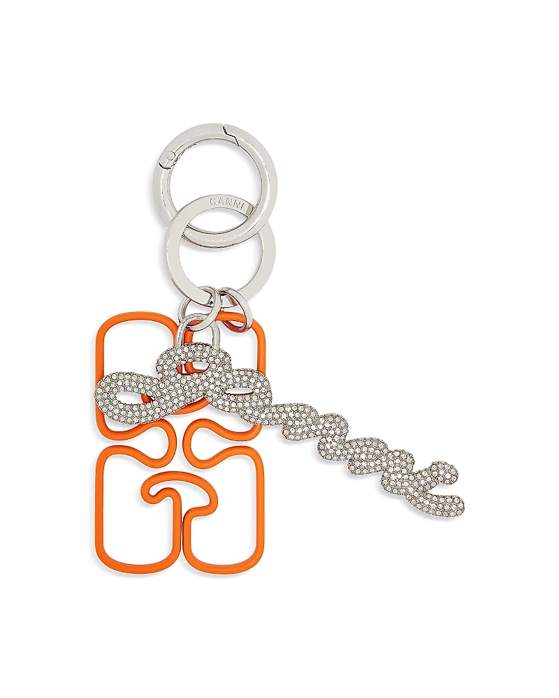 Ganni Strass Signature Keyring