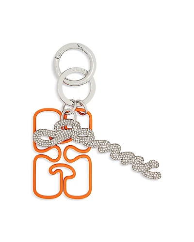 Ganni Strass Signature Keyring