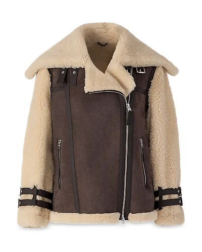 Mackage Rhoslyn Shearling Moto Jacket