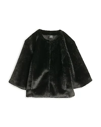 Echo Collarless Faux Fur Jacket