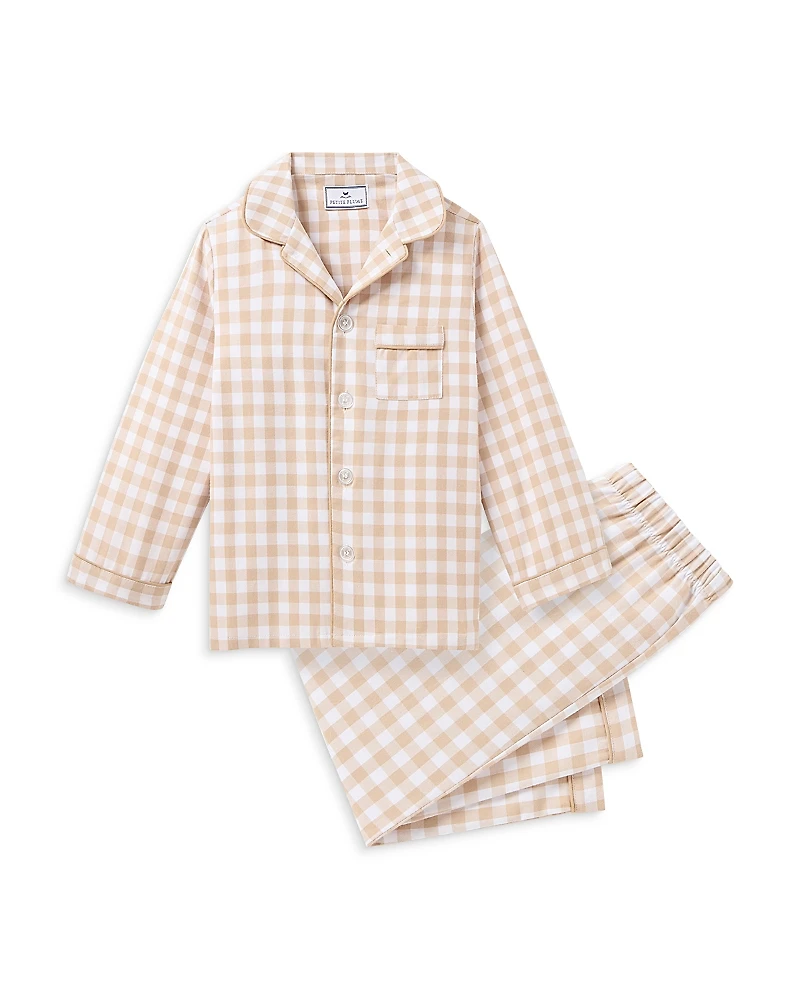 Petite Plume Unisex Gingham Twill Pajamas - Baby, Little Kid, Big Kid