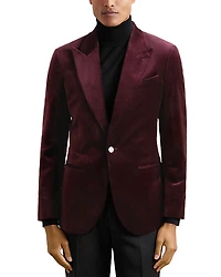Reiss Apsara Velvet Regular Fit Peak Lapel Blazer