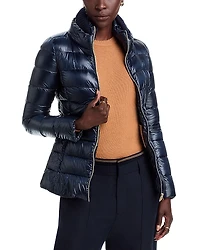 Herno Iconico Claudia Knit Nylon Ultralight Fitted Down Coat