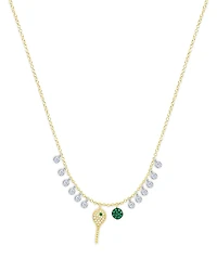 Meira T 14K White & Yellow Gold Diamond & Emerald Tennis Ball & Racket Dangle Pendant Necklace, 16-18