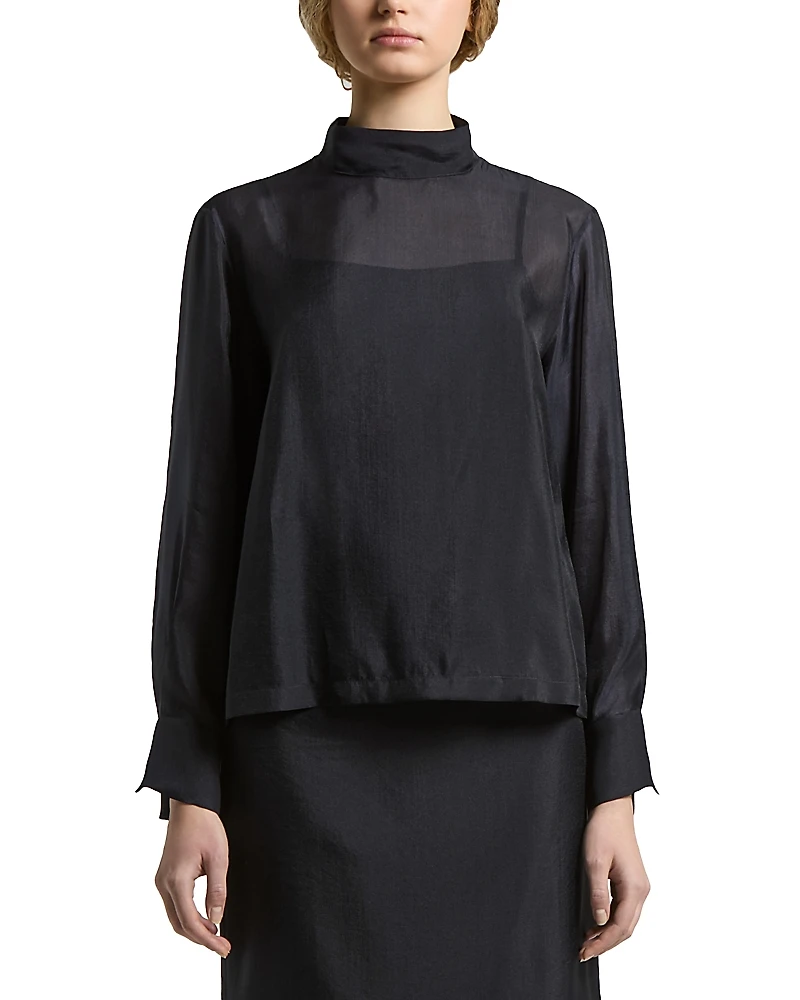 Peserico Back Button Collar Blouse