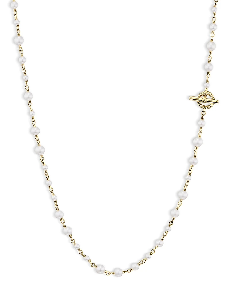 David Yurman Pearl Classics Toggle Chain Necklace