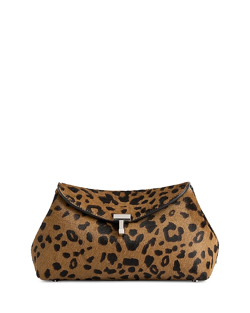 Toteme Mini T Lock Calf Hair Clutch